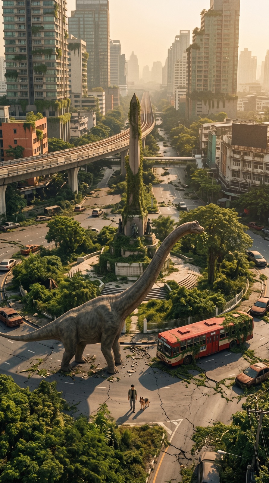 คีย์เฟรม 2 กรุงเทพฯ 2050 ที่มีไดโนเสาร์