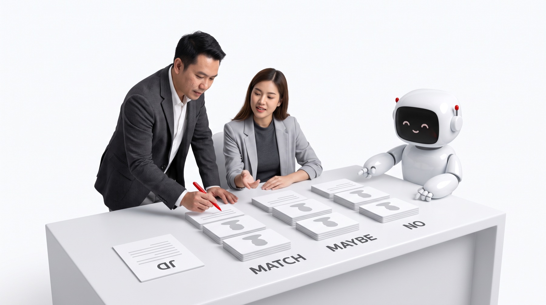 เทียบใบสมัครเป็นกลุ่ม MATCH MAYBE NO